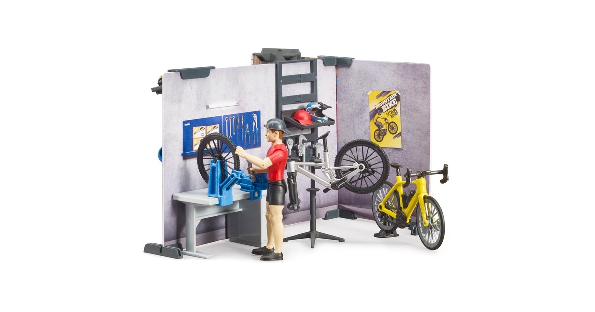 bruderbworld Fietsenwinkel Speelfiguur  (63120)