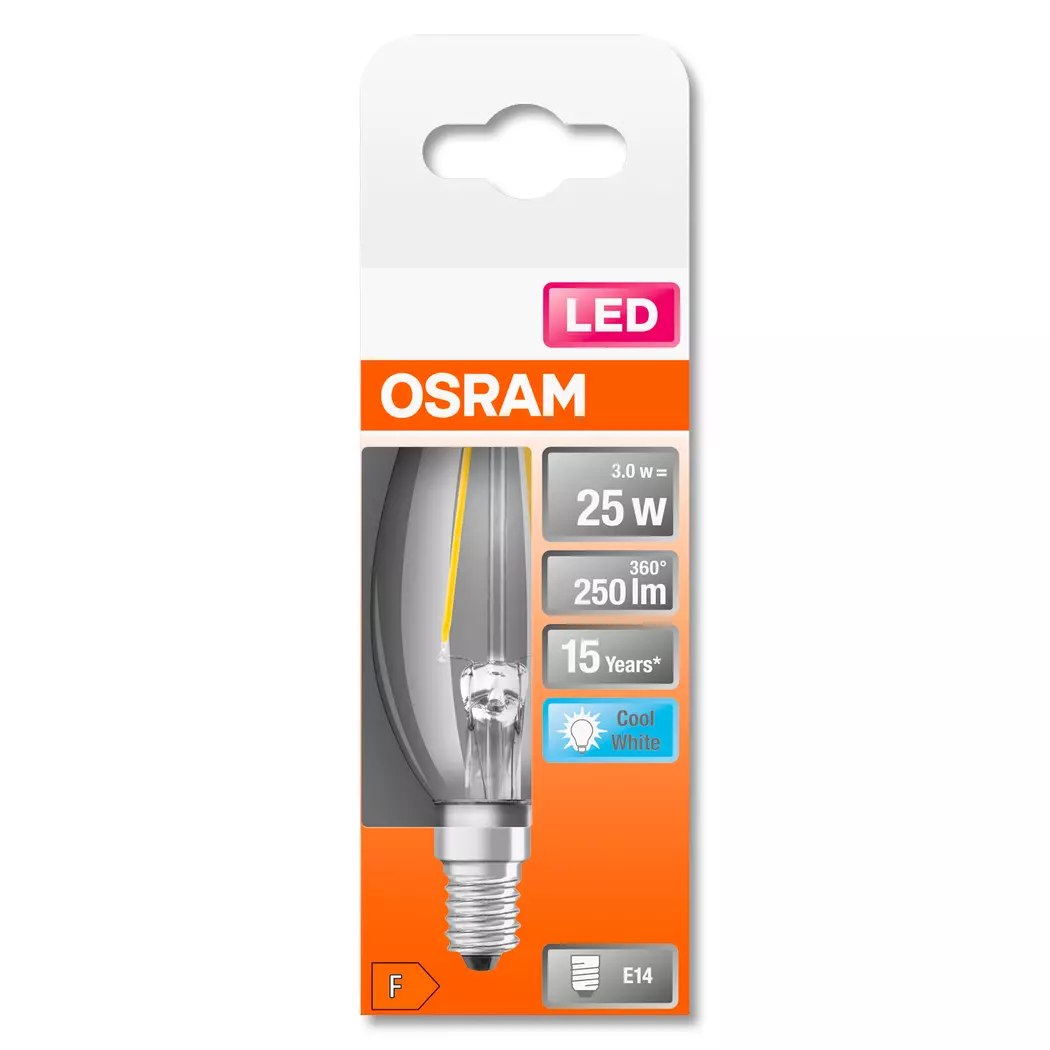 LED-Kerze E14/2,5 Watt/Energie F