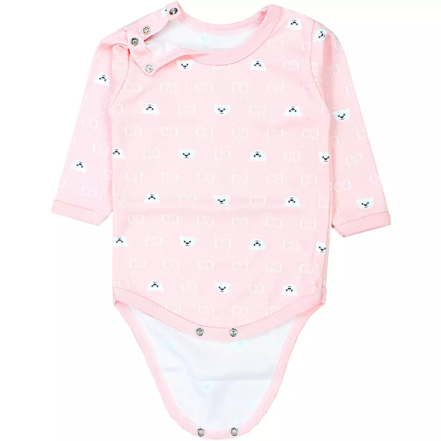 TupTam Mädchen Baby Body Langarm Unifarben 5er Pack rosa Modell 1