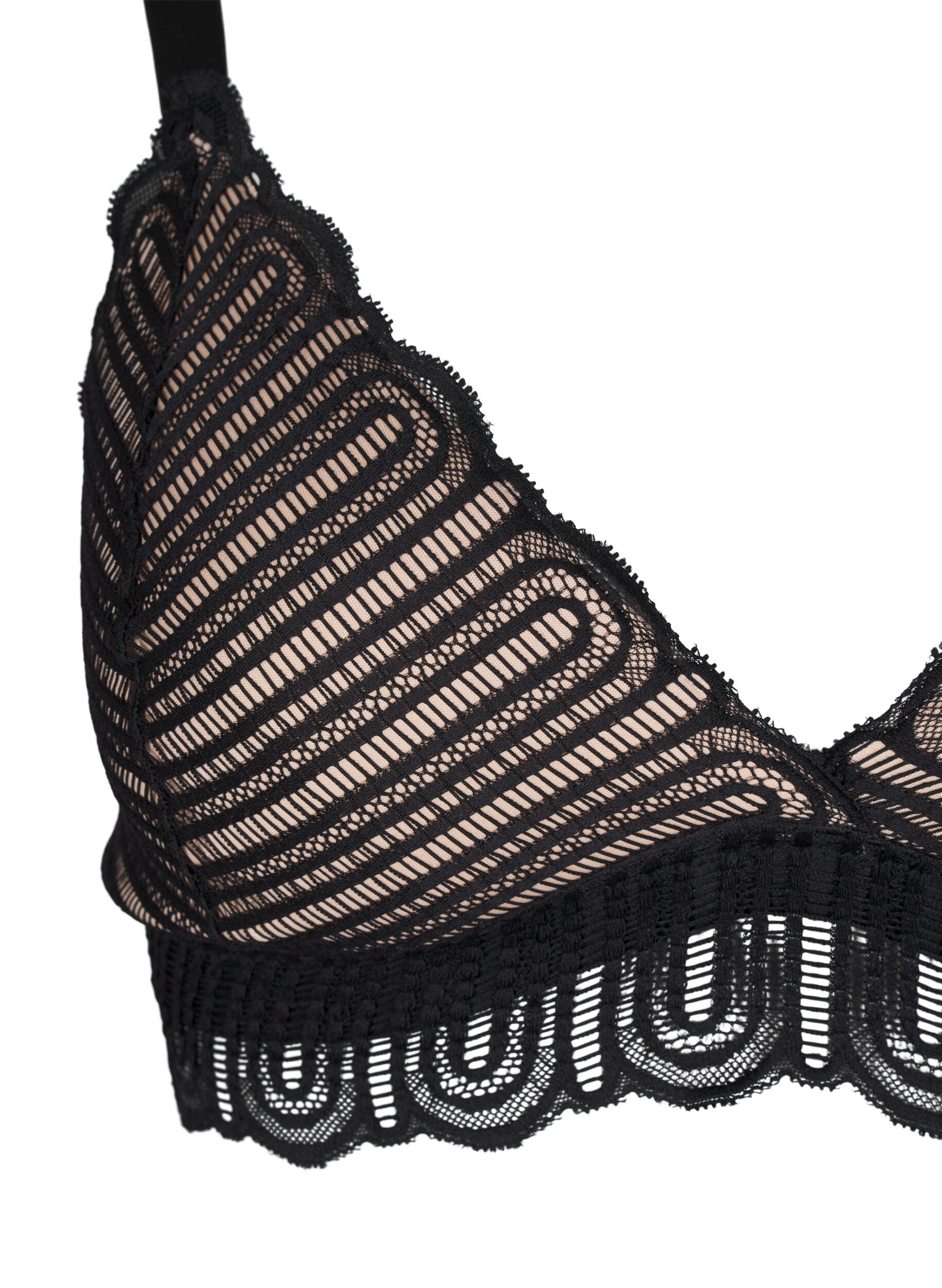 Bralette bh med blonder og blød vattering