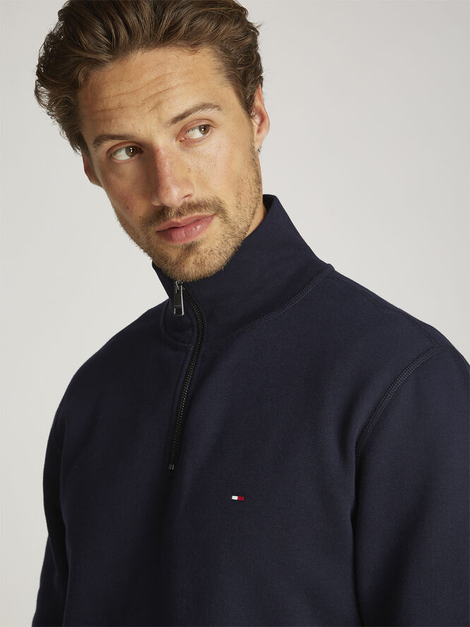 Tommy Hilfiger ESSENTIAL FLEECE 1/4 ZIP Desert sky