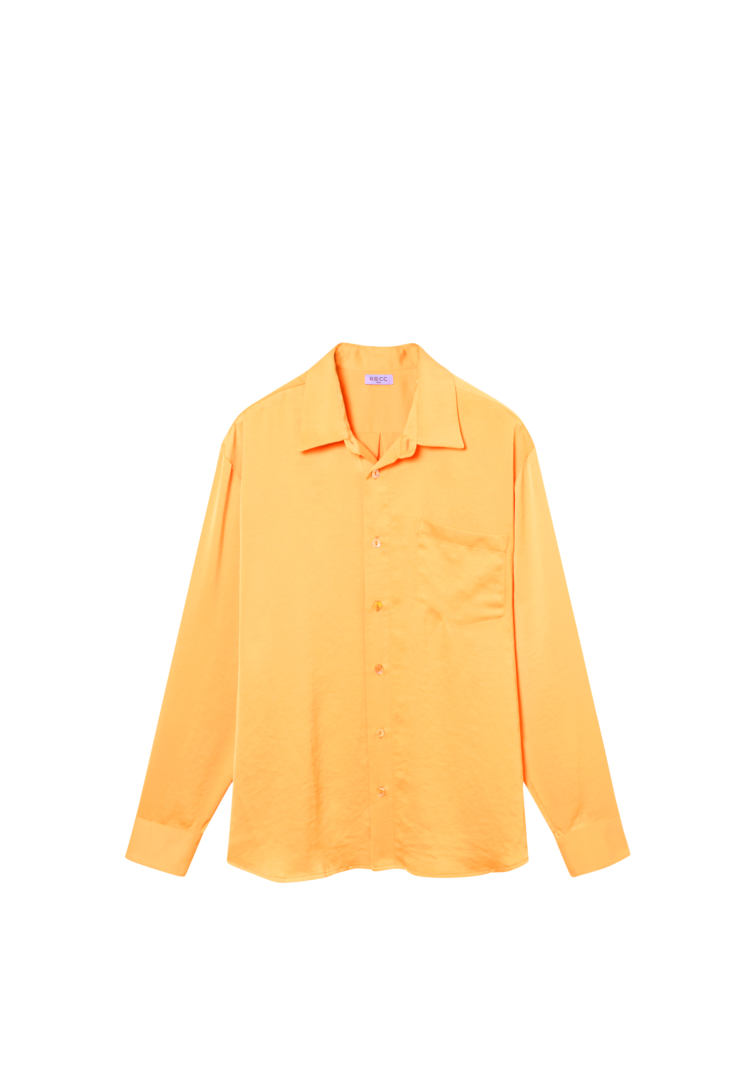 NOELIE - Chemise fluide oversize col classique| Orange