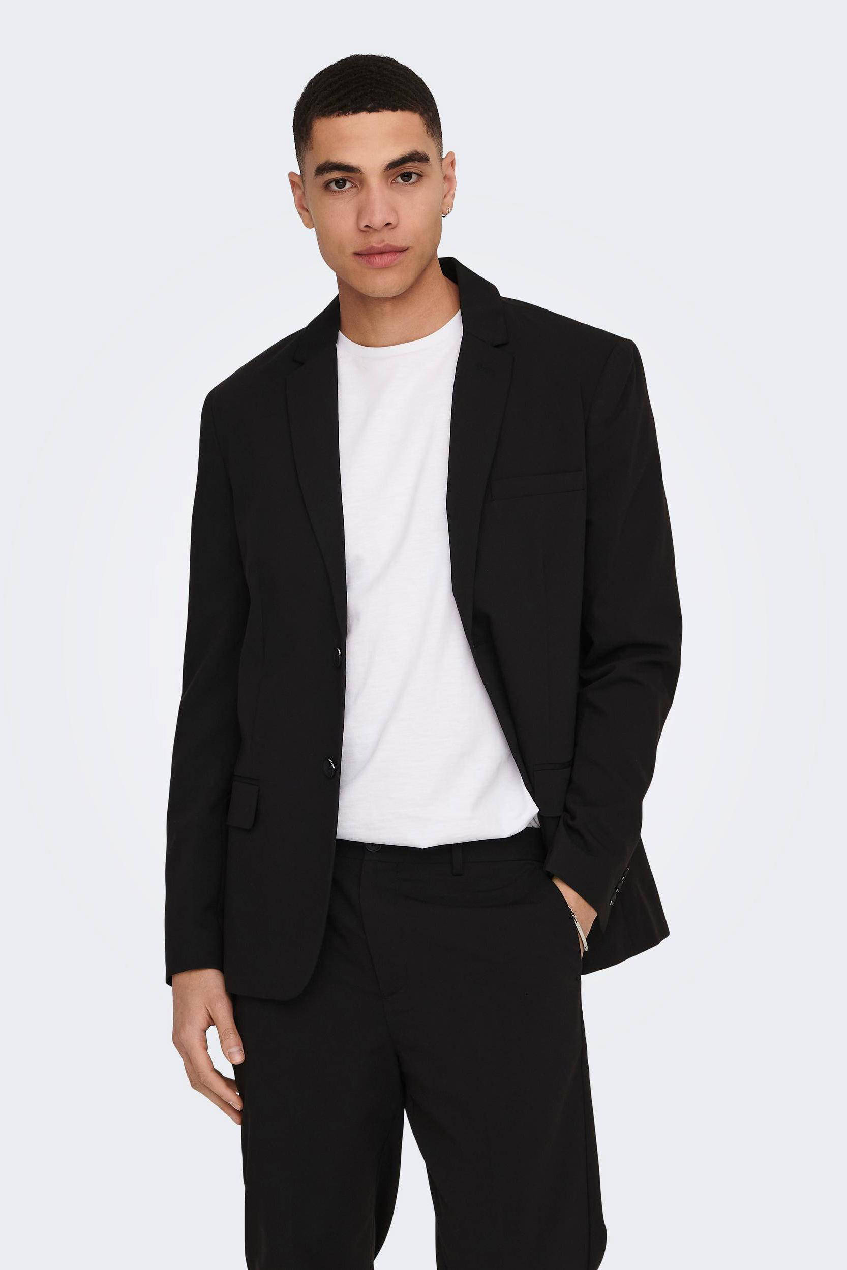 ONLY & SONS slim fit colbert ONSEVE zwart
