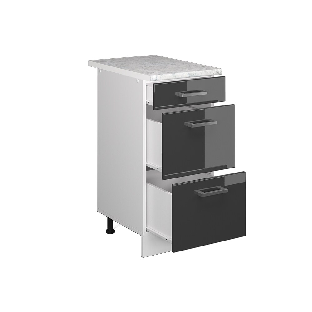 Vicco Schubladenunterschrank Küchenschrank Küchenzeile R-Line 40 cm Weiß Anthrazit Schublade Arbeitsplatte