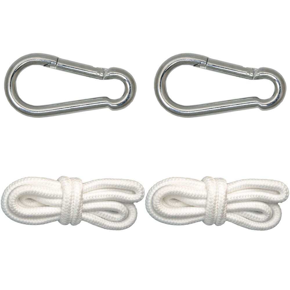 Hängematten Befestigung bis 160kg - mit Karabiner und Seilen