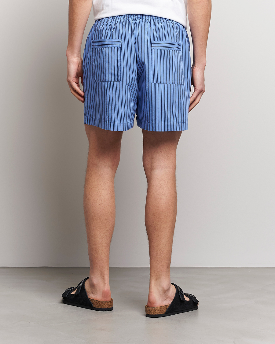 Tekla Poplin Pyjama Shorts Boro Stripes