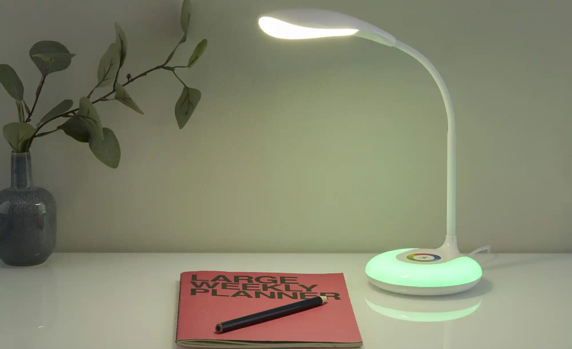 KHG LED-Tischleuchte,1-flammig, weiß