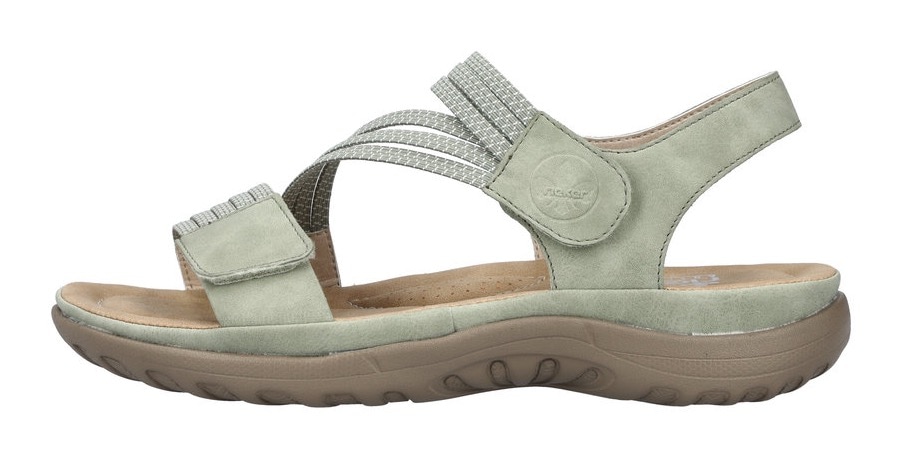 Rieker Riemchensandale  Sommerschuh, Sandalette, Keilabsatz, mit Gummizügen