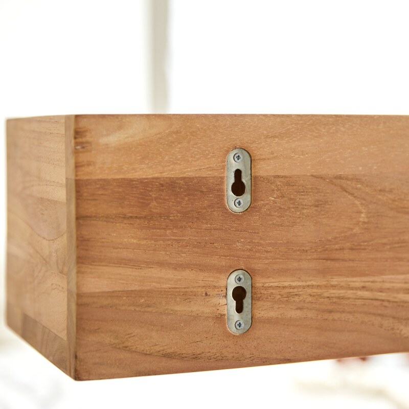 Etagère murale en bois de teck Ugo H 15 x L 100 x P 20 cm