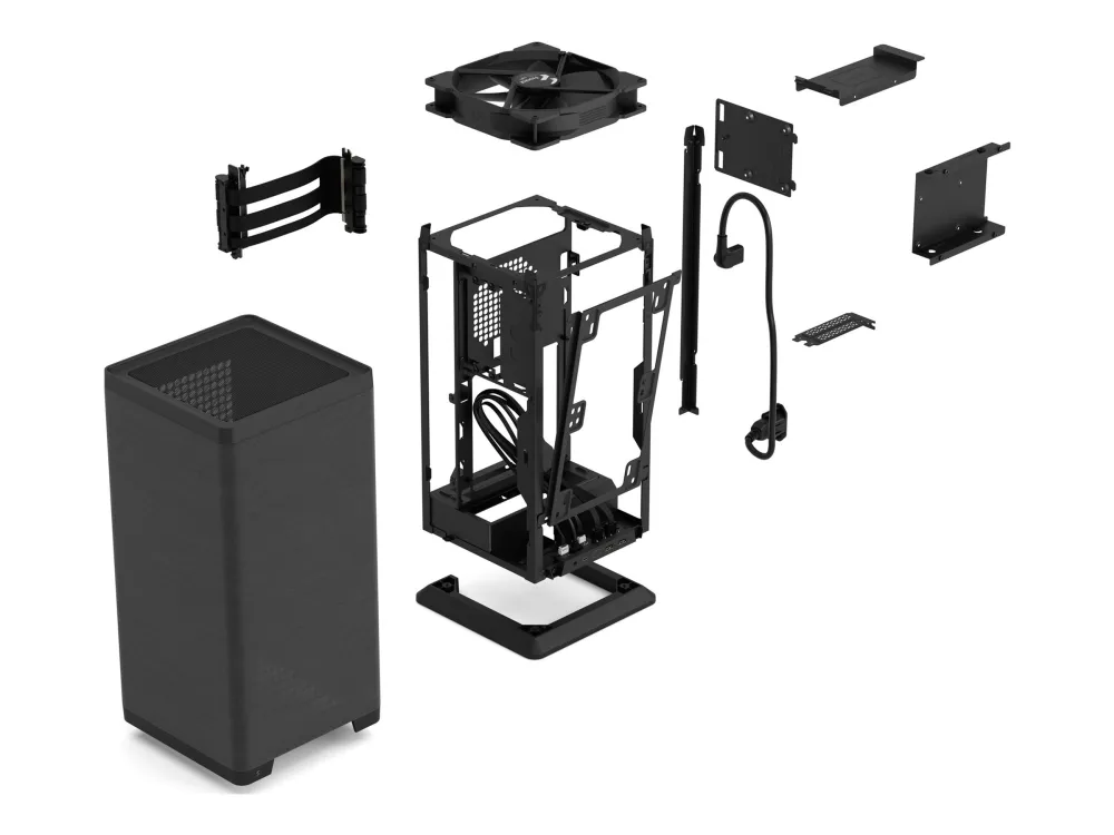 Fractal Design Mood - PC-etui - mini ITX - ingen strømforsyning (SFX / SFX-L) - lysegrå - USB/Audio/Mic