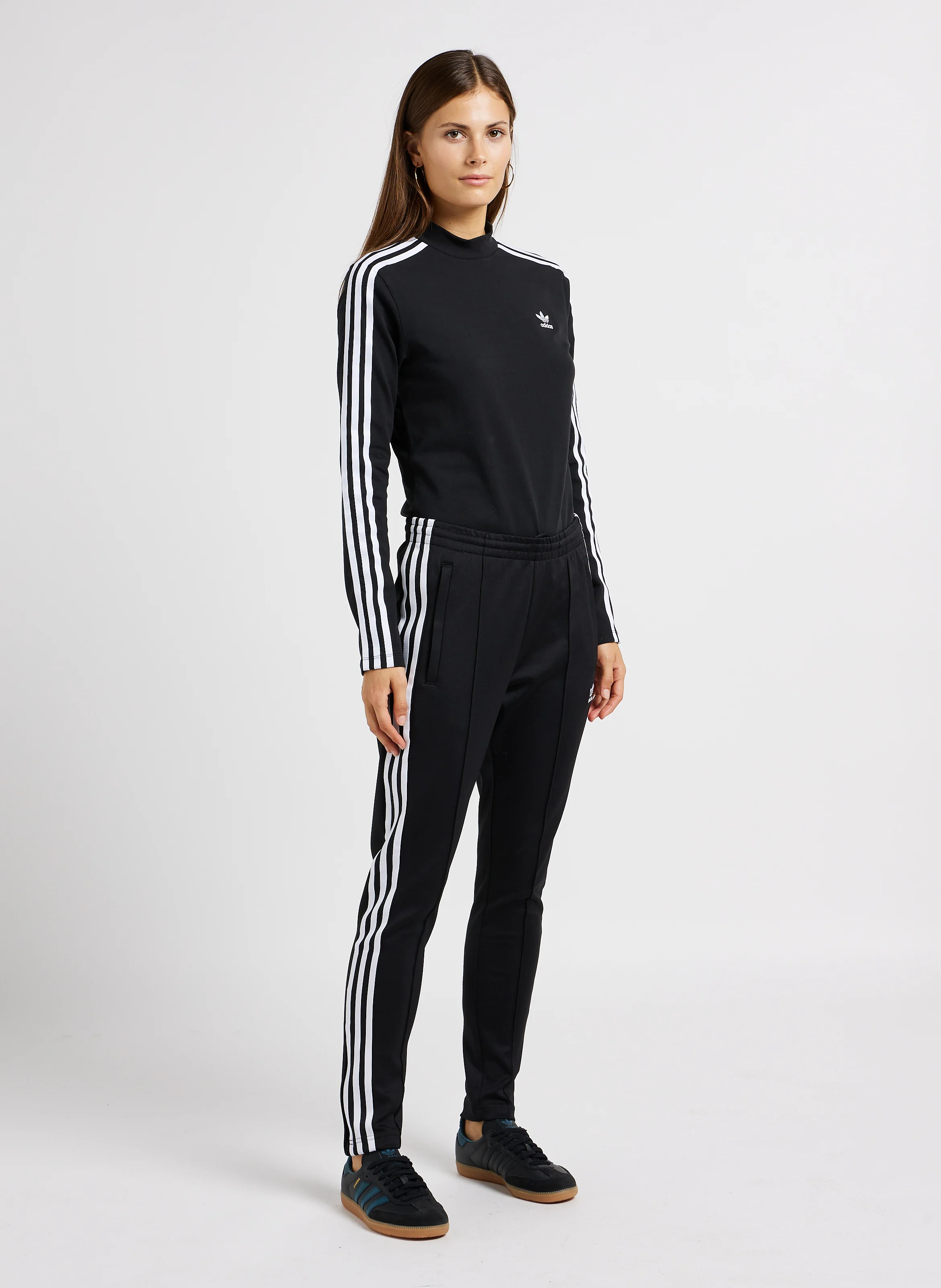Jogging slim à trois bandes | Noir