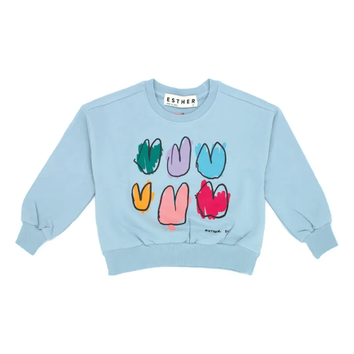 Esther Sweat Hearts Coton Bio | Bleu ciel