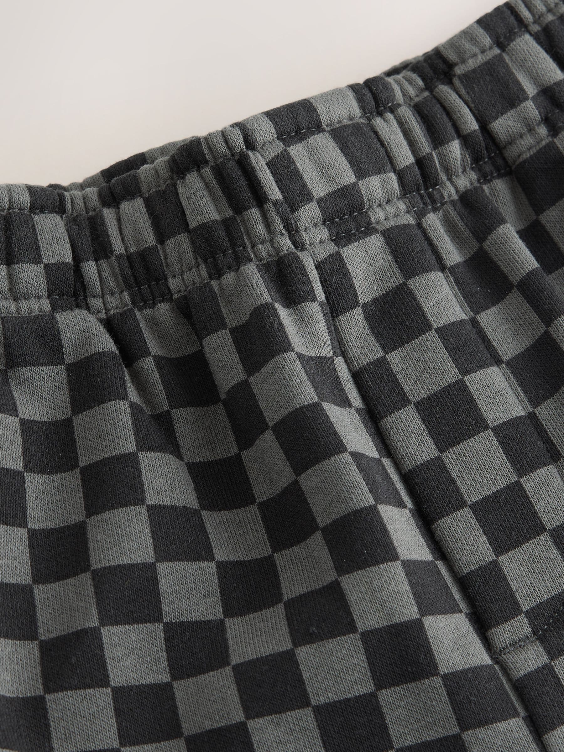 Mono dambordmotief - Wide Leg Jersey Joggers (3mths-7yrs)