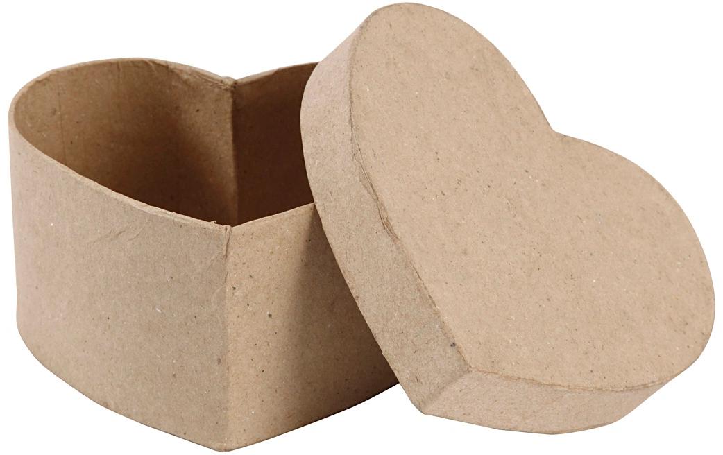 Papp-Schachtel Herz 1 StückSchachtel zum Bemalen