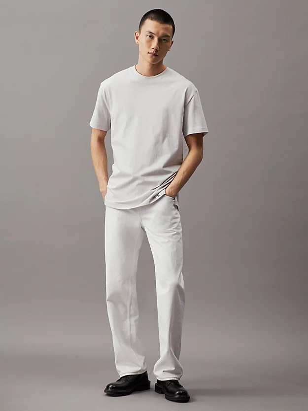 Camiseta longa de algodão com modelagem relaxada