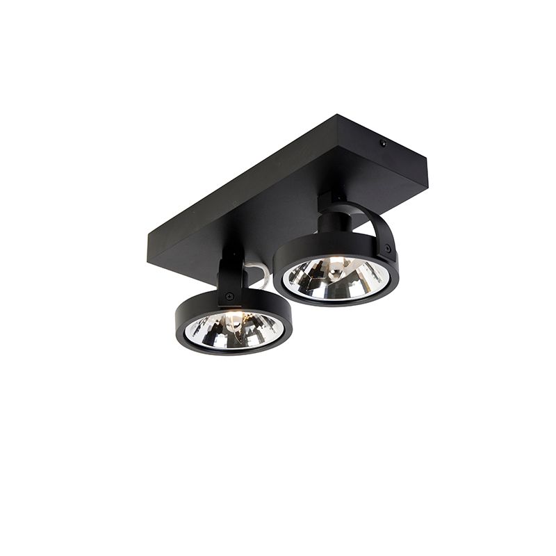 Design spot zwart verstelbaar 2-lichts - Go