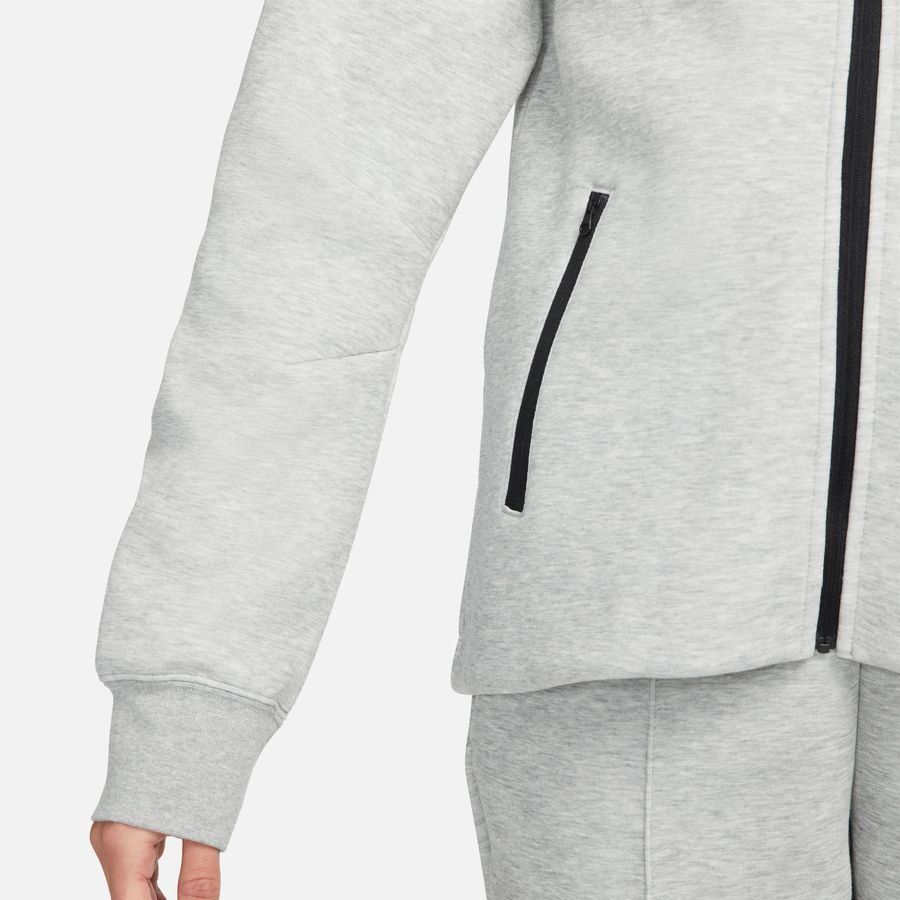 Nike Sweat à Capuche NSW Tech Fleece 24 Coupe-Vent - Gris/Noir Femme