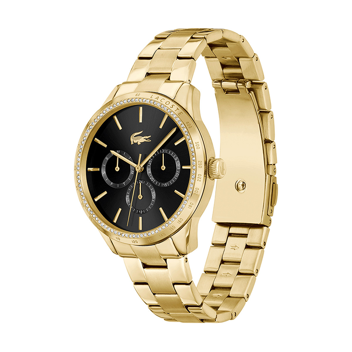 Montre LACOSTE providence femme bracelet acier doré jaune