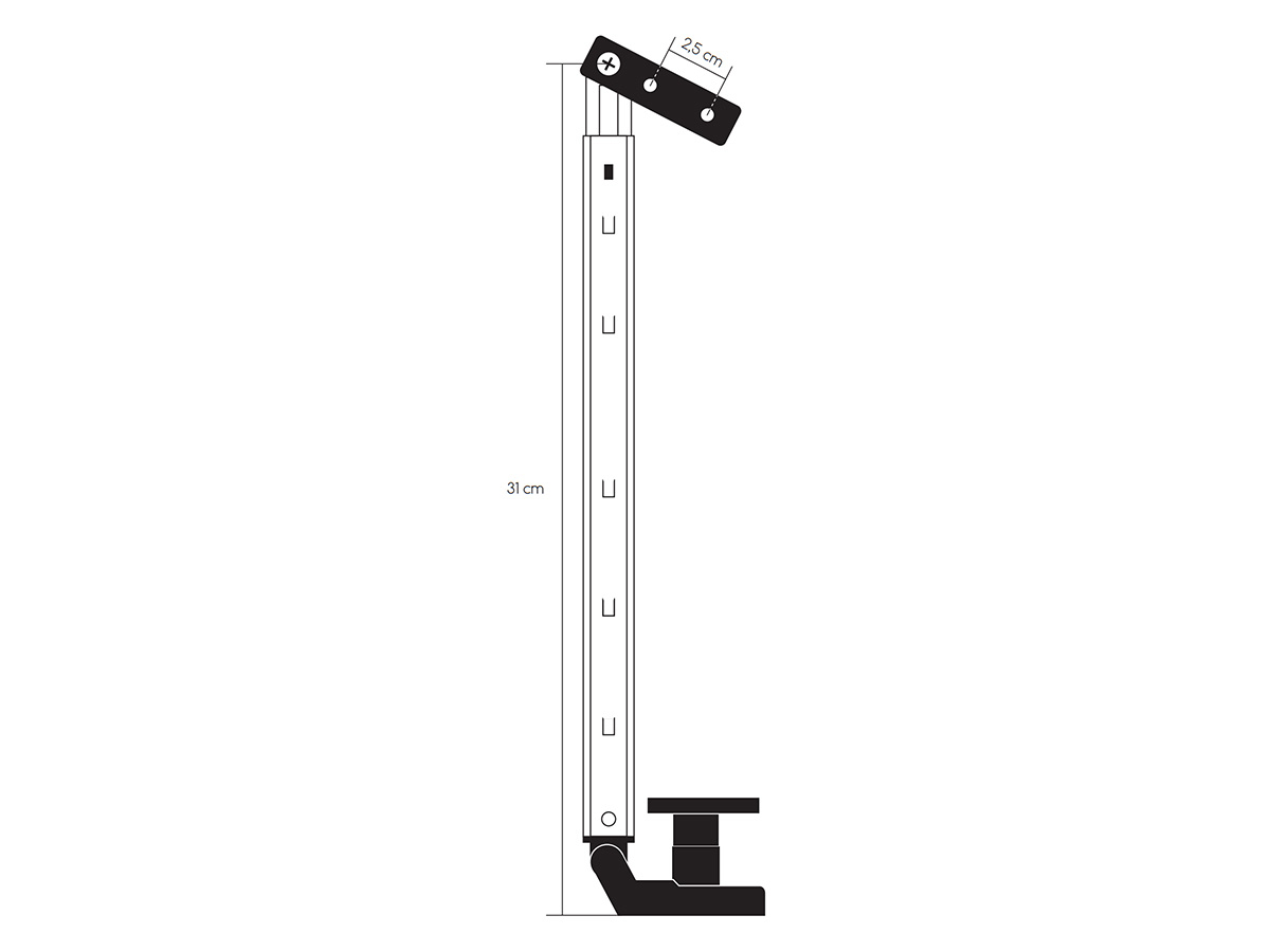 Obelink 31 cm raamuitzetter polyfix met kliksysteem - links