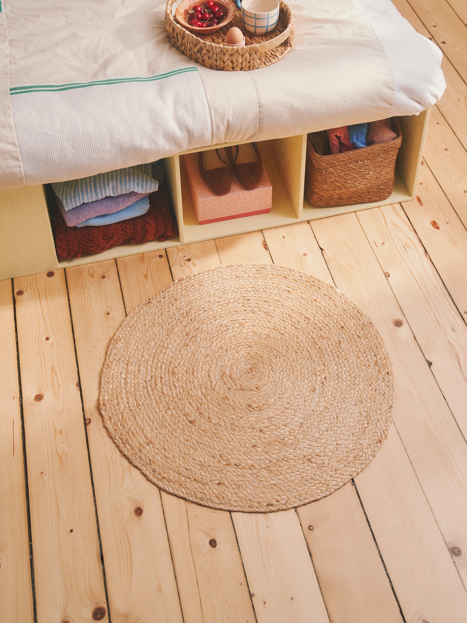 Gulvtæppe | Jute. Ø70 cm. | Nature