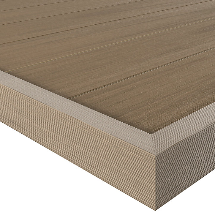 Profil de finition clipsable en composite Neva premium marron L.220 x l.14,5x H.5,2 cm