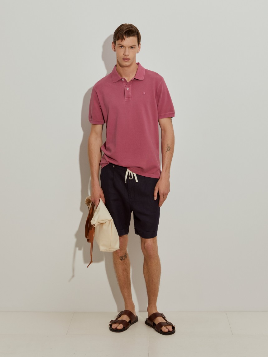 Polo piqué regular fit de algodão
