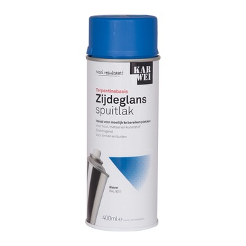 KARWEI spuitlak zijdeglans helder blauw 400 ml
