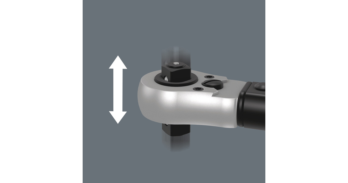 WeraClick-Torque Lock A 3 R/L draaimomentsleutel  (Zwart/groen, Instelbaar, Torque Lock functie, doorsteekvierkant (1/2