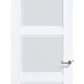Arne & Bodil binnendeur ABB105 mat glas met blanke rand - extra wit afgelakt - glaslat extra wit
