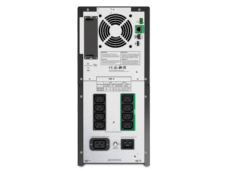 APC USV SMT2200IC 2200 VA / 1980 W APC Smart-UPS, Line Interactive, 2200VA, Tower, 230V, 8 IEC C13 und 2 IEC C19-Stecker, SmartConnect Port SmartSlot, AVR, LCD