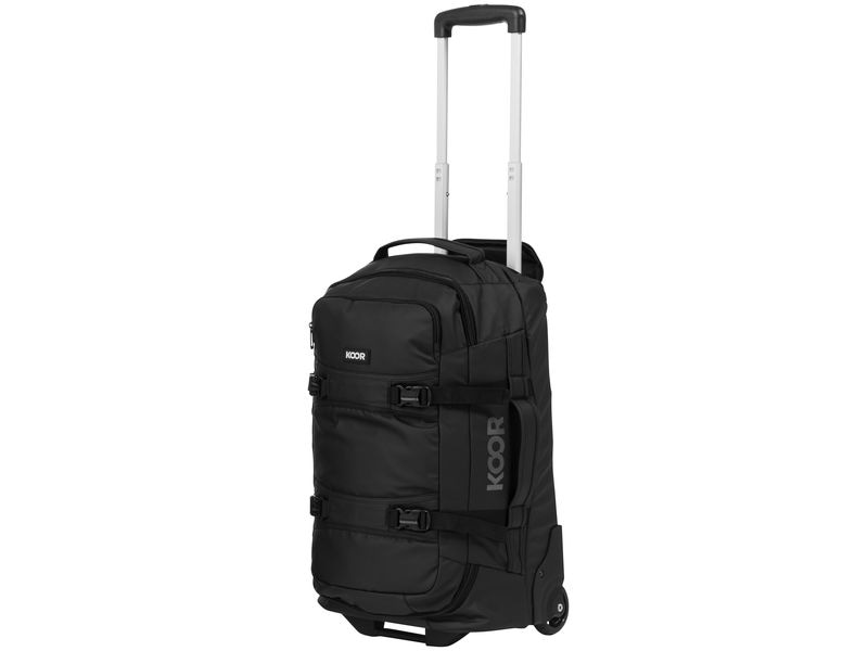 KOOR Reisekoffer Jiibs 50 L, Schwarz Reisetasche mit Rollen