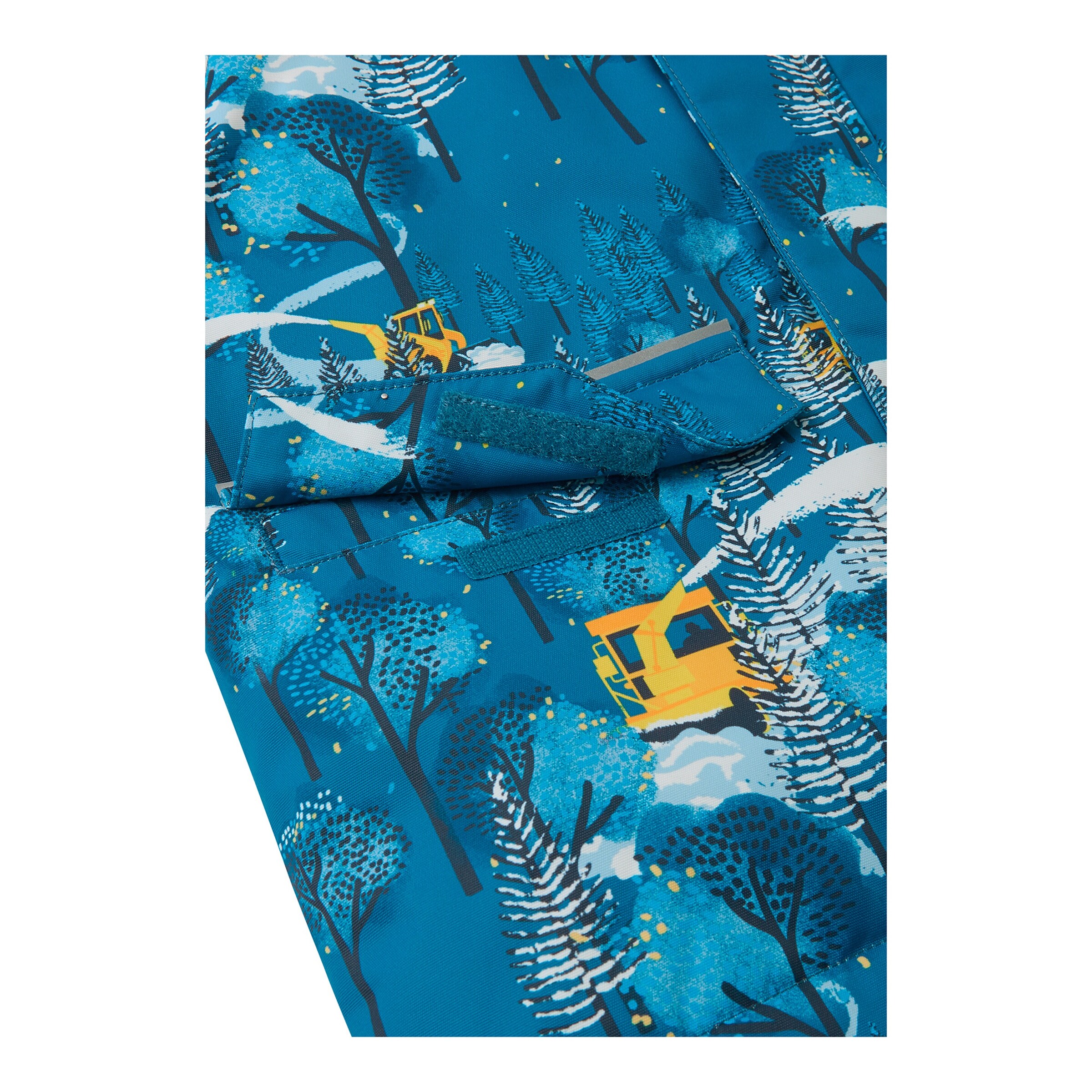 Reima Winterjacke mit Kapuze Wald blau/gelb