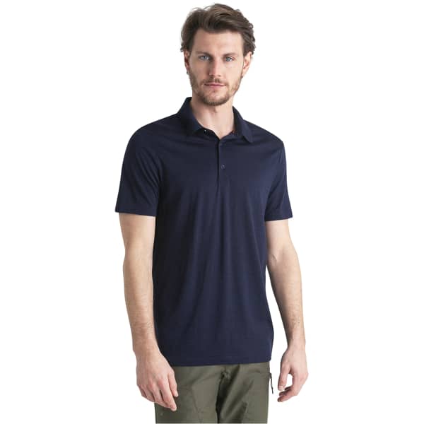 Polo randonnée ICEBREAKER M MERINO 150 TECH LITE III SS POLO MIDNIGHT NAVY