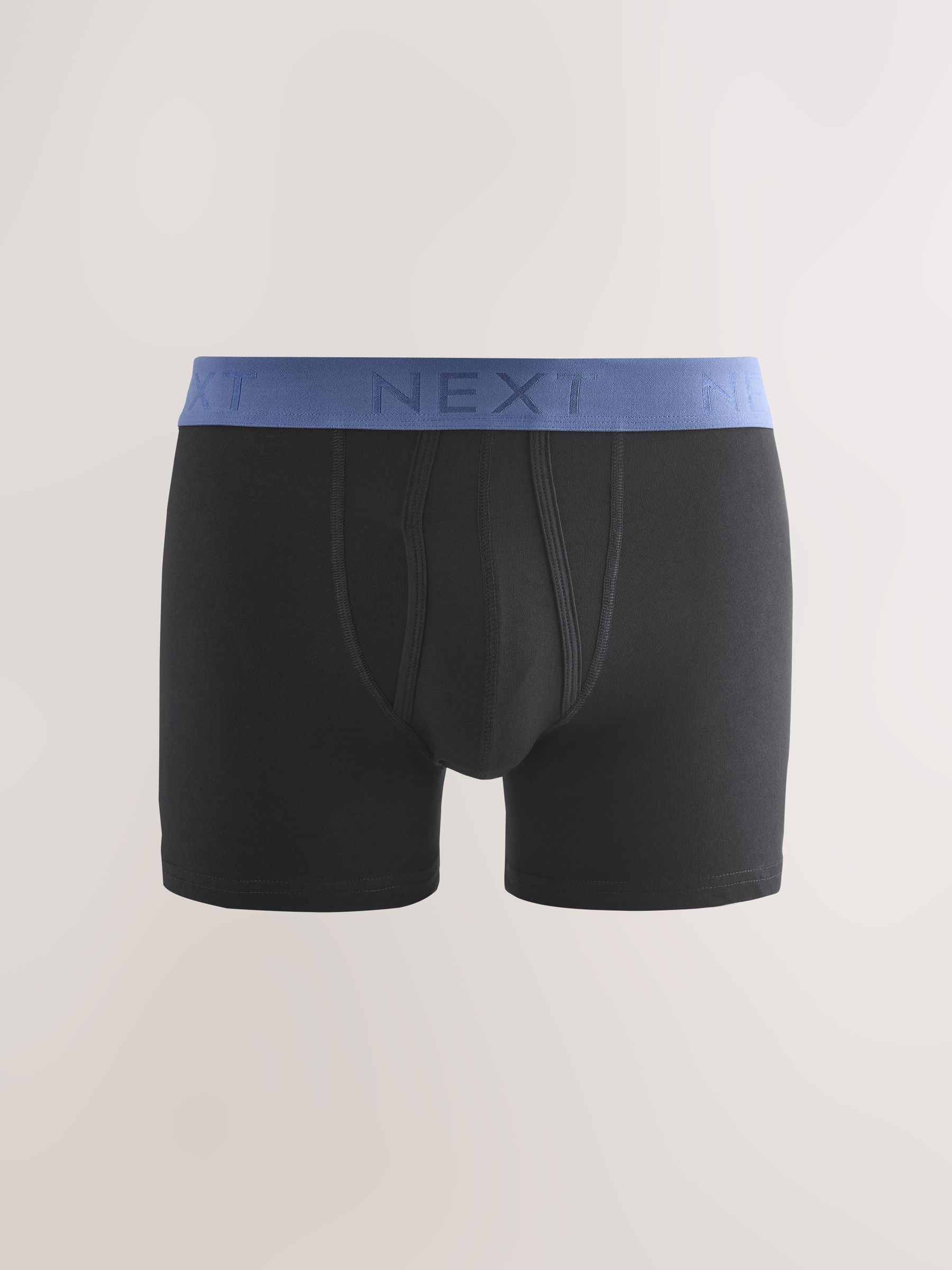 Zwarte en blauwe/bruine taillebanden - Standaard - 10 Boxershorts zonder plooi