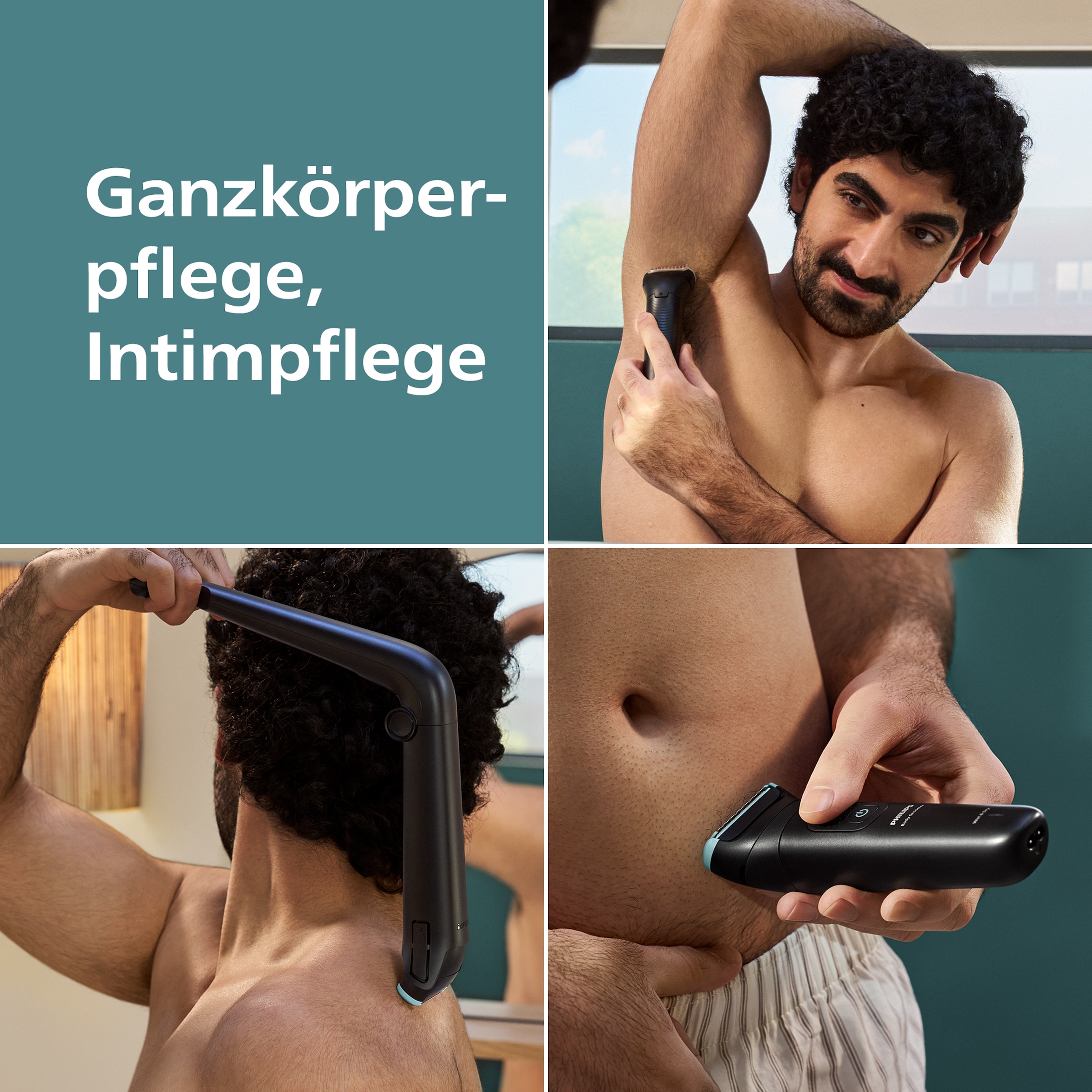 Philips Elektrokörperrasierer »Serie 5000 BG5475/15« 4 Stk. Aufsätze mit Triple Protect-Rasiersystem und bidirektionalen Kämmen