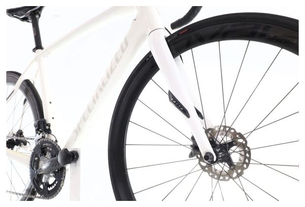 Produit reconditionné · Specialized Roubaix Carbone Di2 11V · Blanc / Vélo de route / Specialized | Très bon état
