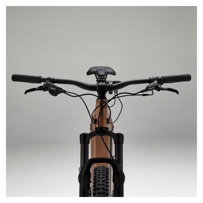 VTT Électrique Tout-Suspendu Rockrider E-Expl 700 S Shimano Deore 10V 630Wh 29'' Marron 2024