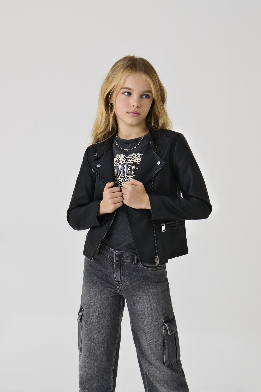 KOGFREYA Kunstlederjacke Black