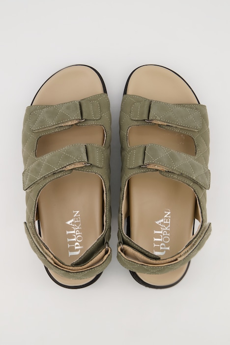 Leder-Sandalen, Trekking-Optik, Klettriegel, Weite H