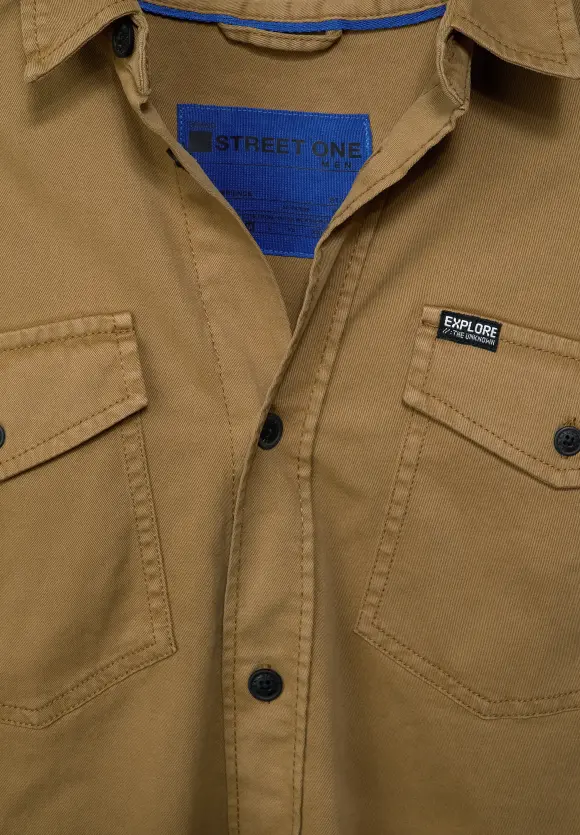 Twill Overshirt - warm dune brown