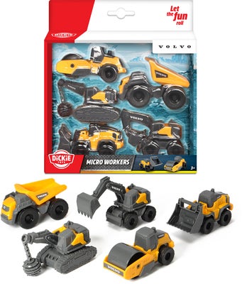 Dickie Toys Volvo Sett Anleggsmaskin 5-Pack