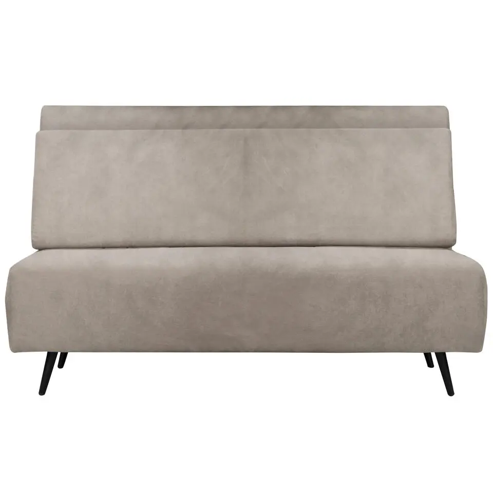 Mallory - Slaapbank 140 cm in taupe fluweel