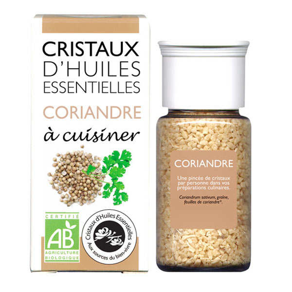 Coriandre - Cristaux d'huiles essentielles à cuisiner - Bio