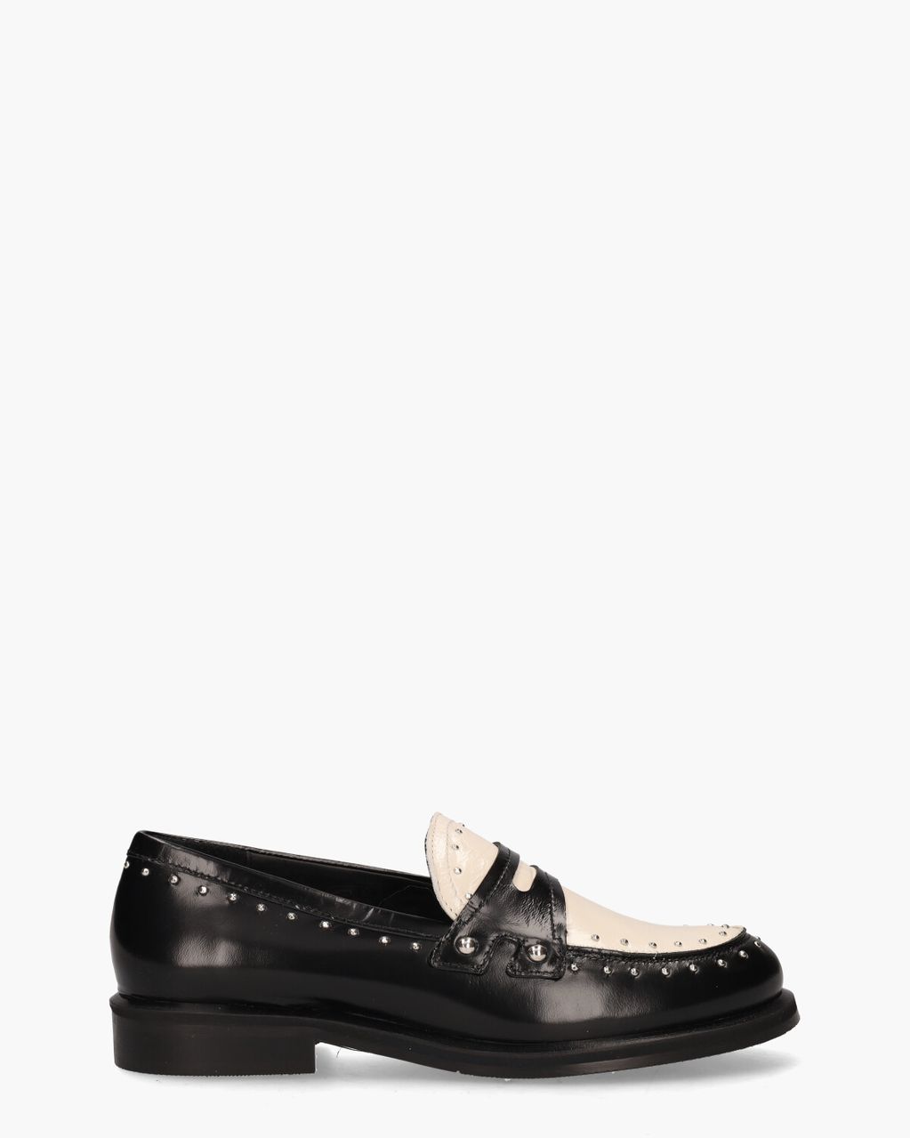 Maripé Helga-Ma Zwart/Off-White Damesloafers