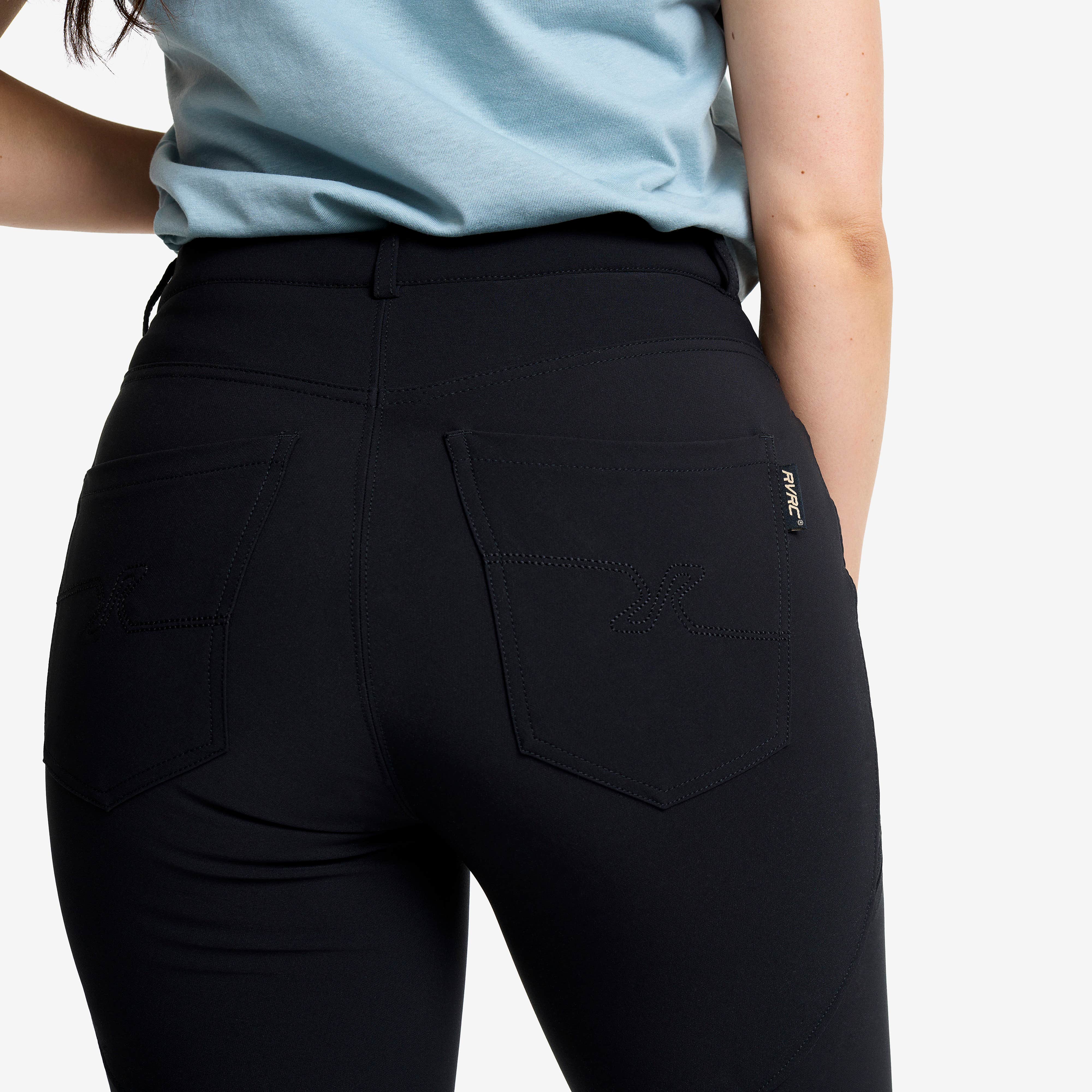 Bouncer Highwaist Jeans Dame Black