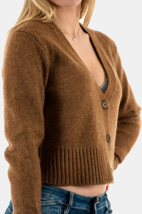 gilets cardigans only macadamia marron