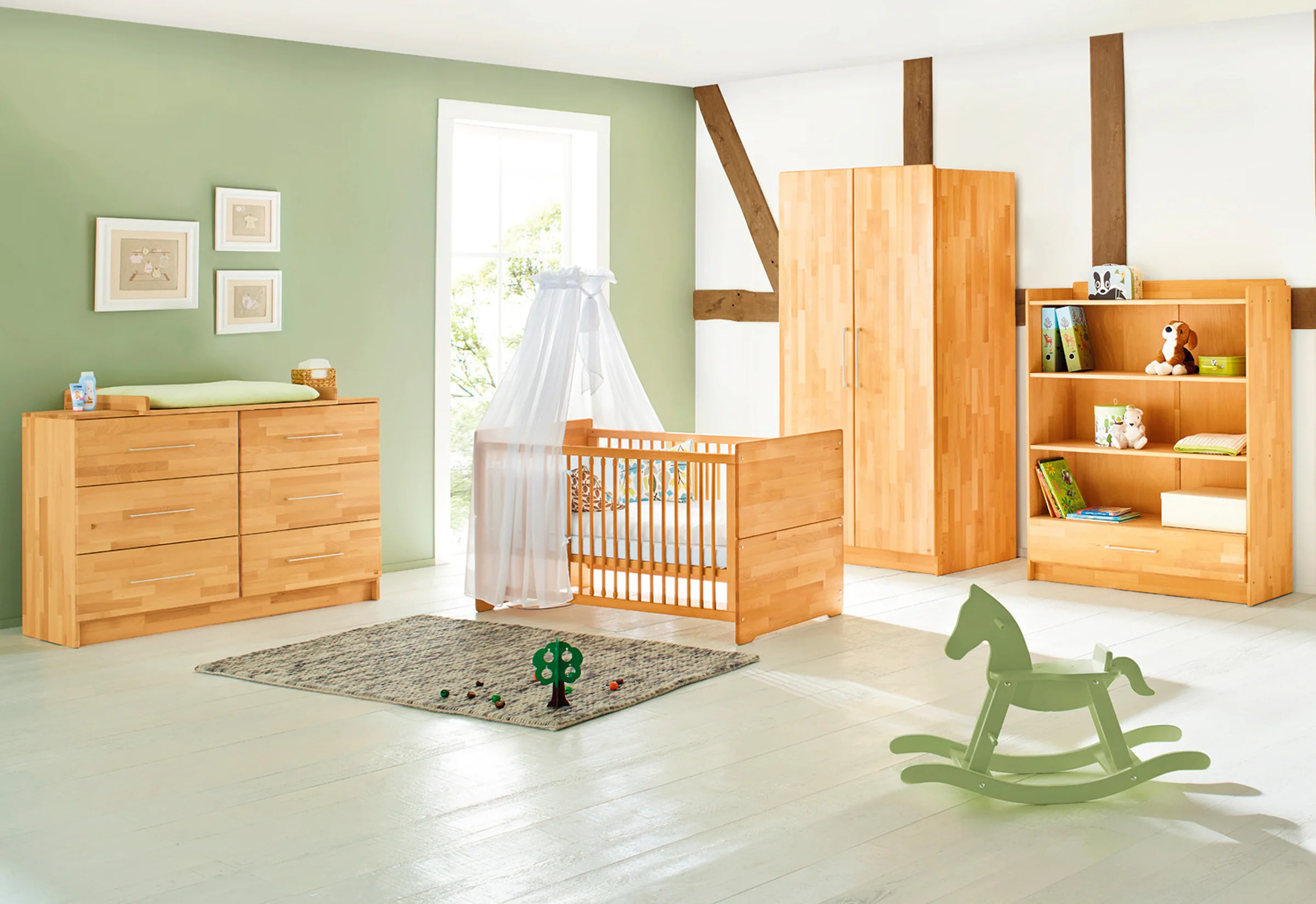 Pinolino 3-tlg. Babyzimmer Natura extrabreit