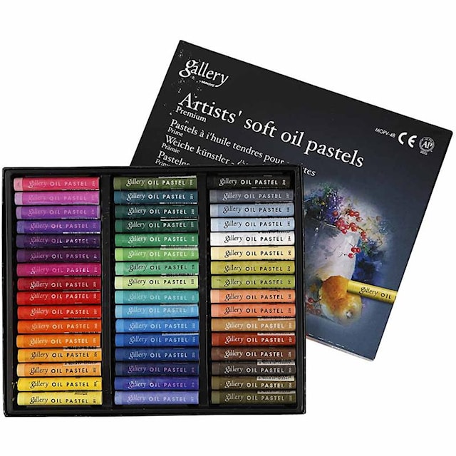 Gallery Oljepastell Premium, L: 7 cm, tykkelse 10 mm, ass. farger, 48 stk./ 1 pk.