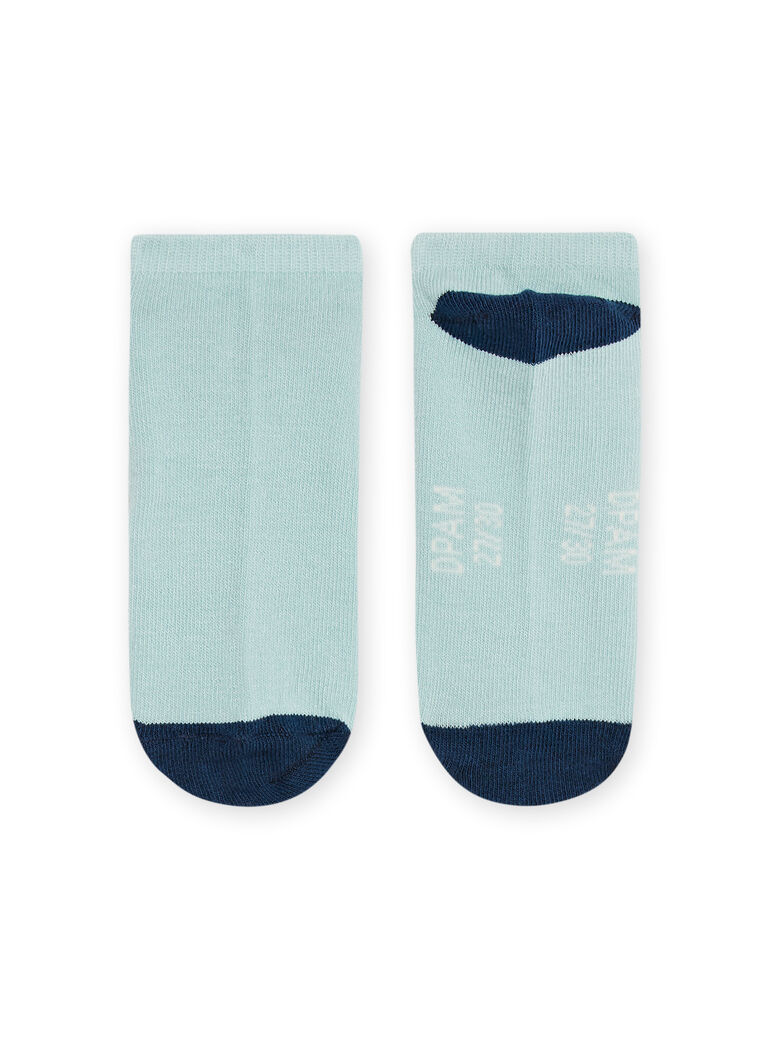 Socquettes opaline et bleu foncé enfant garçon