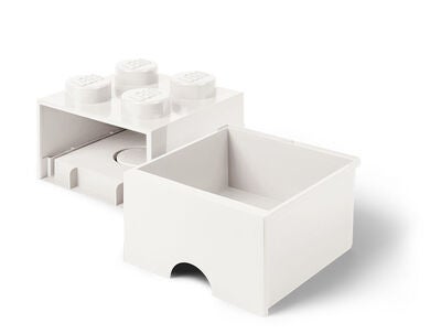 LEGO Oppbevaringsboks med Skuff 4, Hvit